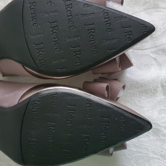 J. Renee Gabino Slingback Shoes New Pewter Powder - Picture 7 of 9